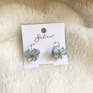 3 for $10 Light Blue Butterfly Fashion Earrings